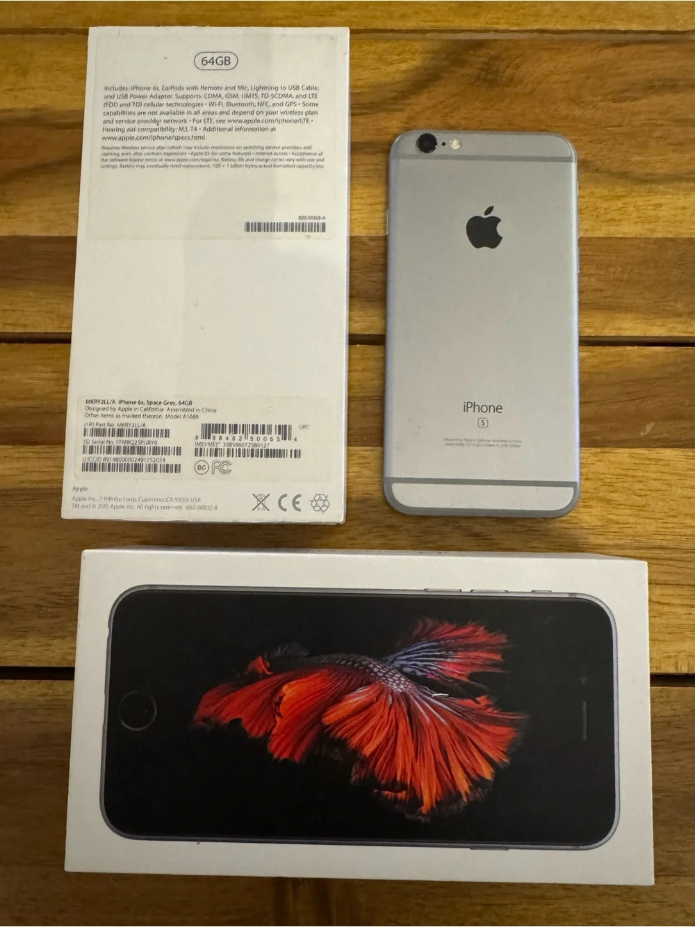 Apple iPhone 6s Silver with Original Box